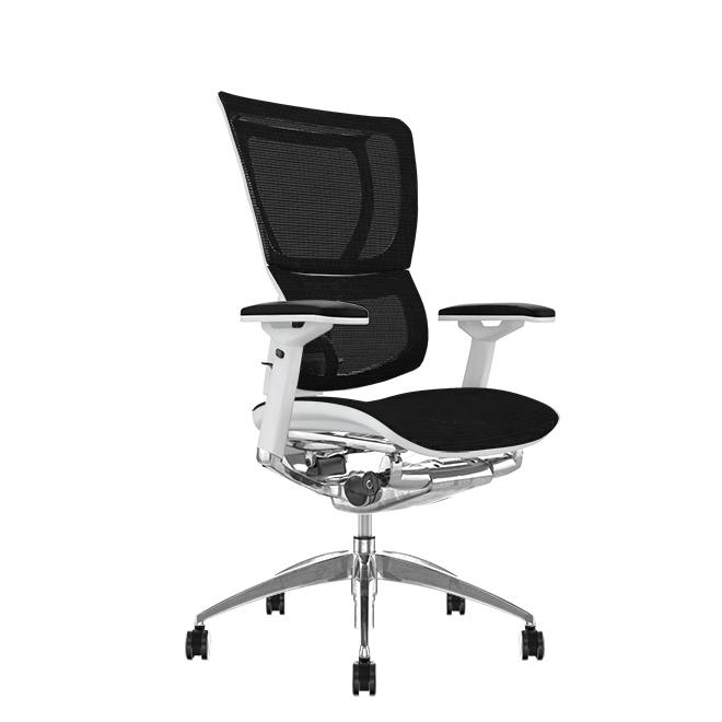 Mirus Black Mesh, white Frame Office Chair
